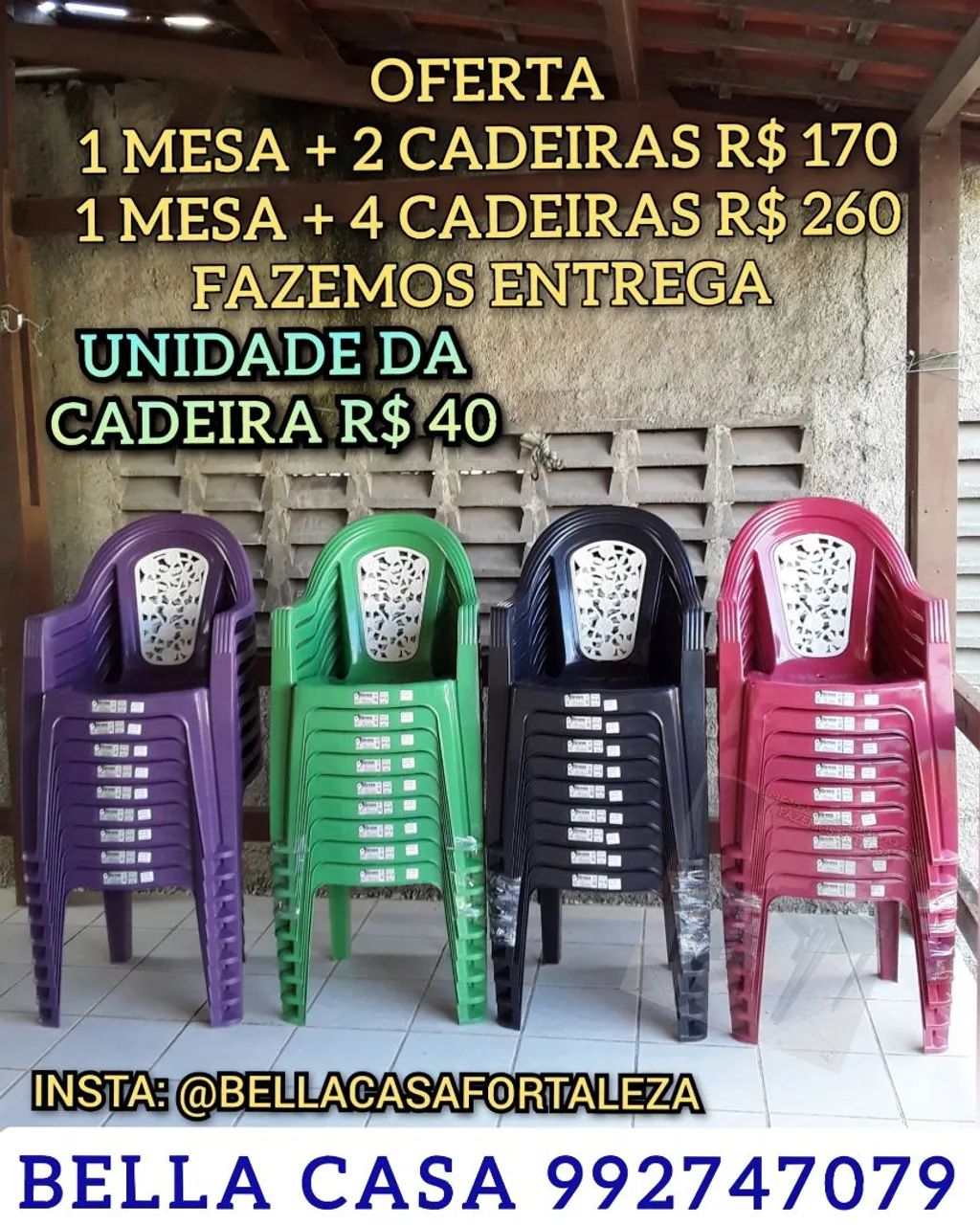 CADEIRA DE PLASTICO COM BRAÇO DJ PR PRONTA ENTREGA 