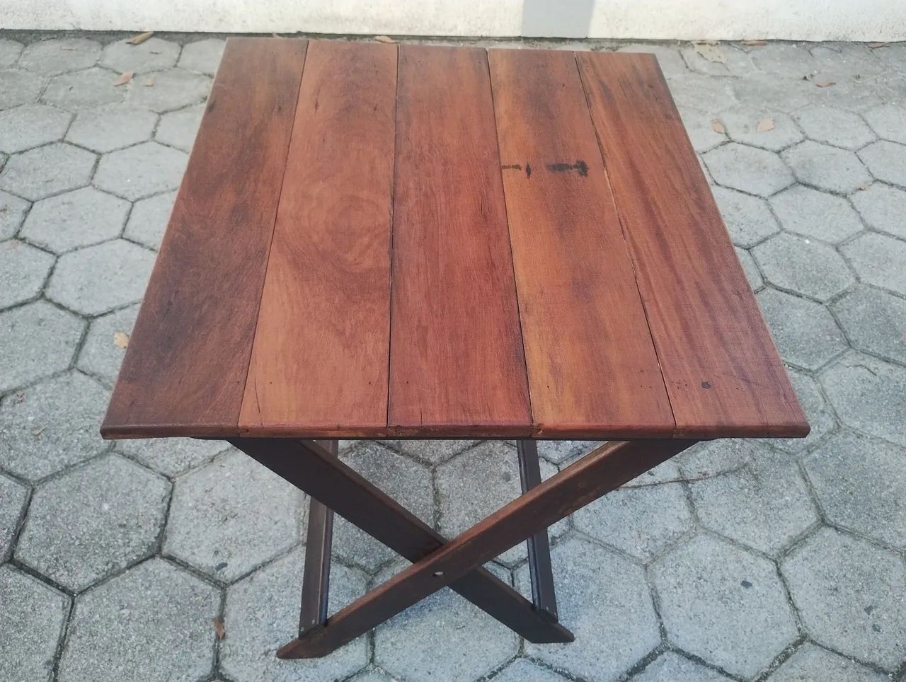 Mesa dobrável madeira demolição 