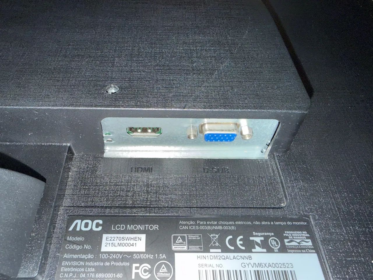 Monitor AOC 21,5? LED Full HD - Usado - Foto 5