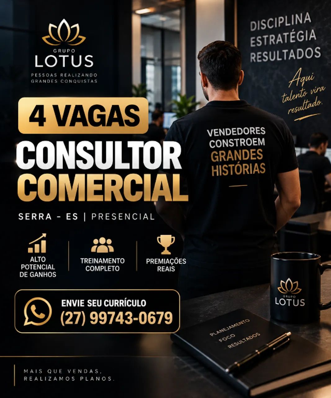 4 VAGAS | CONSULTOR COMERCIAL