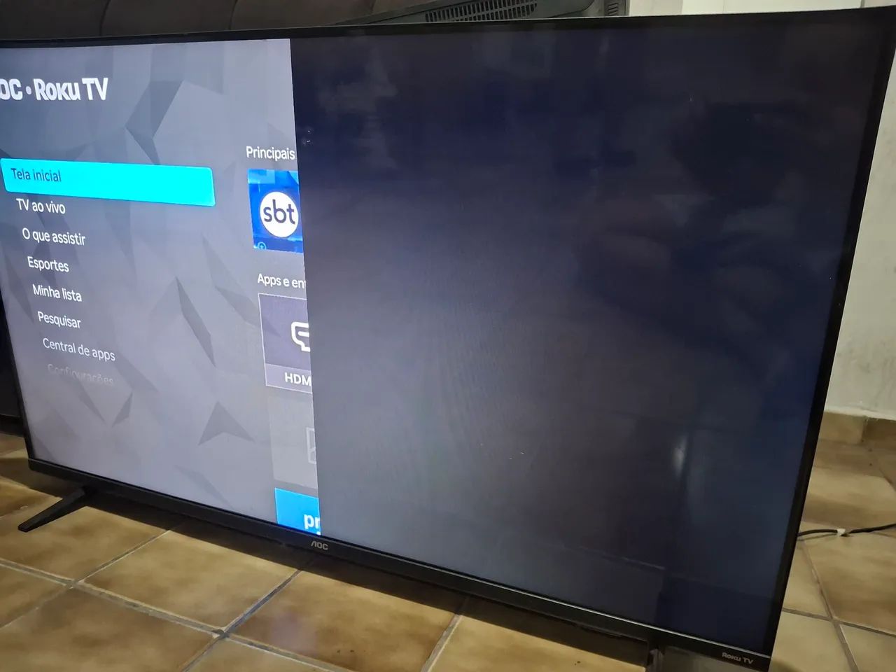 Smart Tv AOC 43 polegadas, problema na tela!