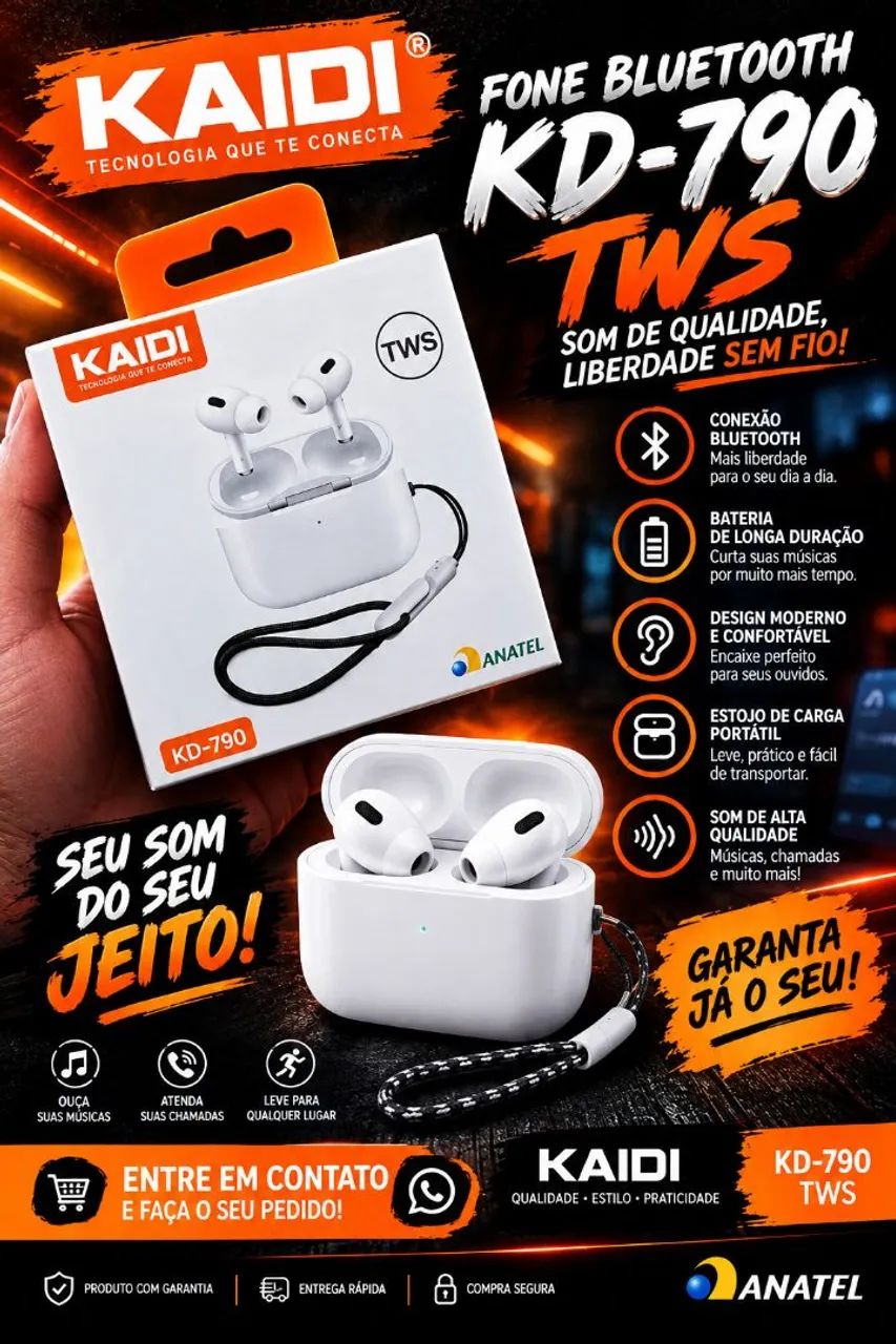 FONE BLUETOOTH TWS. - Foto 4