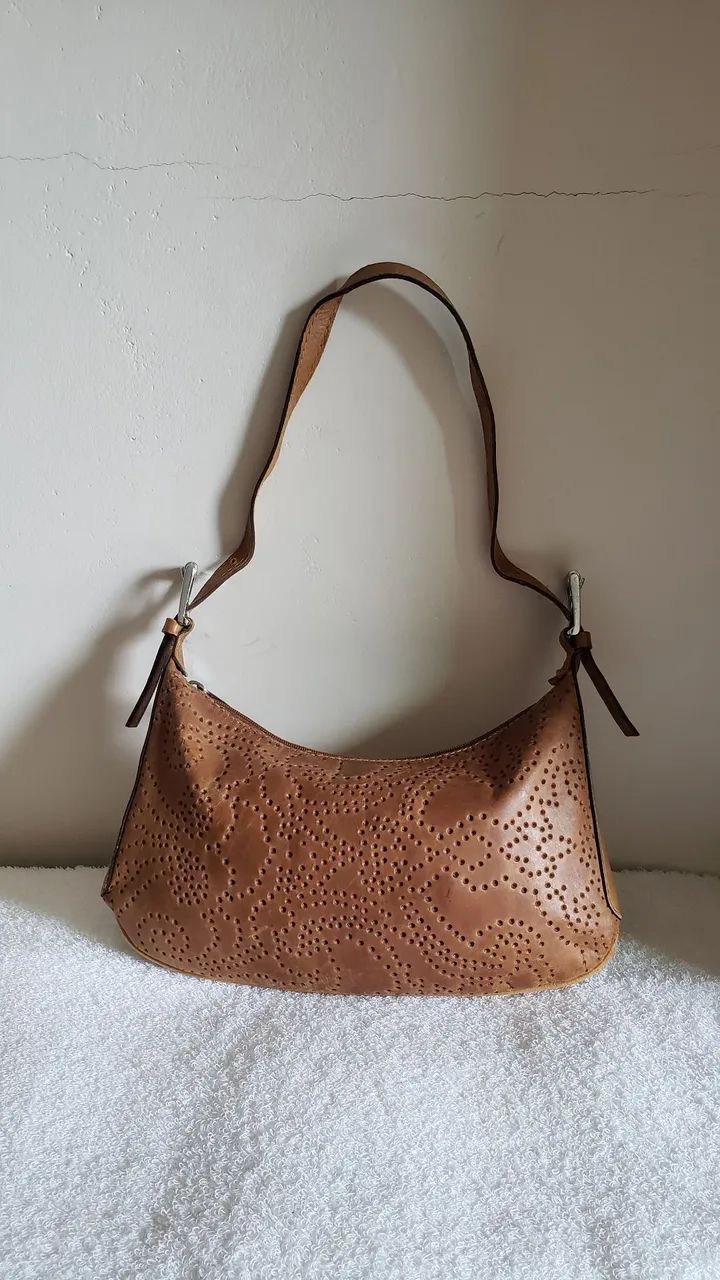 BOLSA LUZ DA LUA CARAMELO COURO  - Foto 3