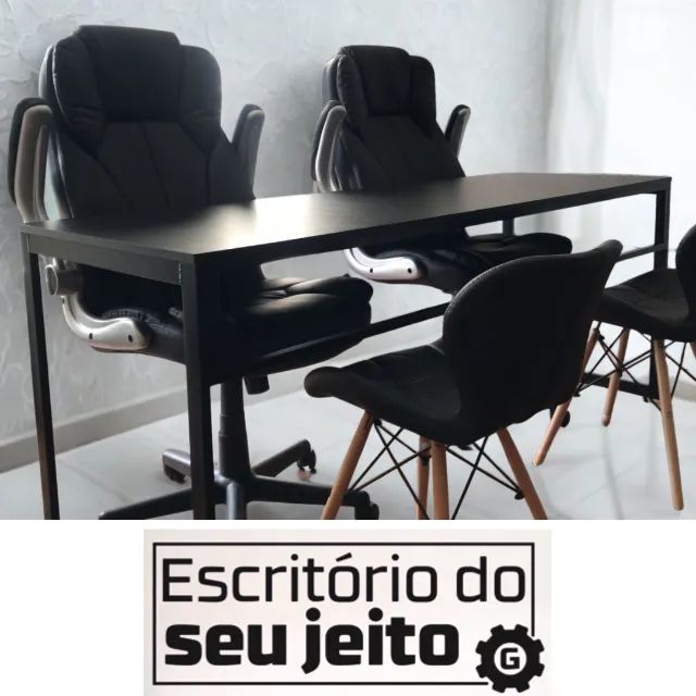 Escrivaninha 1,80m NOVA Mesa Estilo Industrial Multiuso Computador Gamer Notebook Office