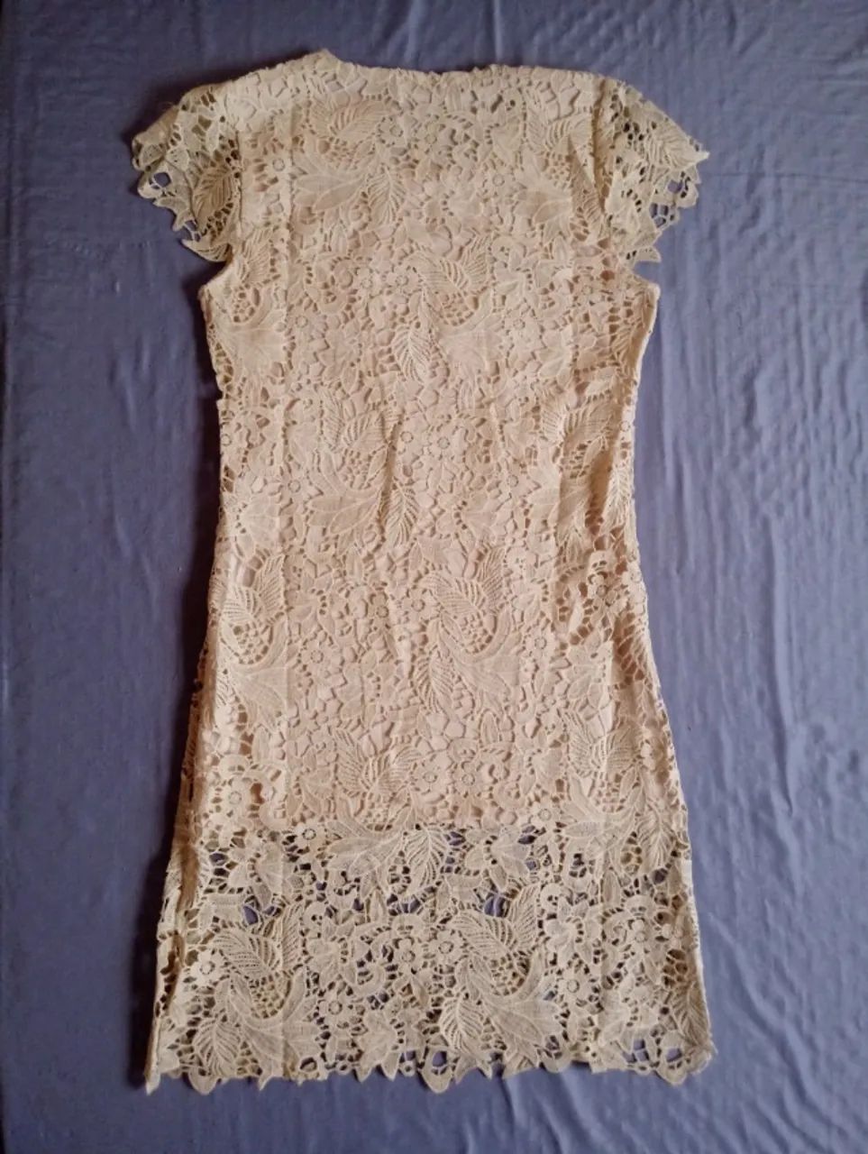 Vestido de Renda Bege - Novo - Foto 3