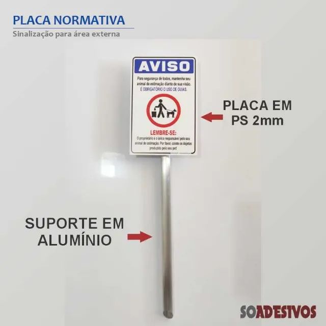 PLACA COM SUPORTE PARA JARDIM. - Foto 5