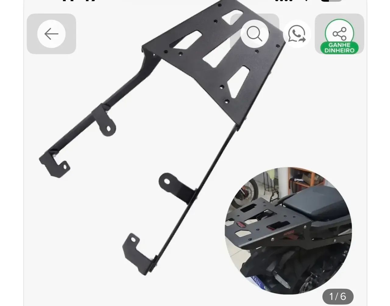bagageiro marca chapam  da Honda nc 750
