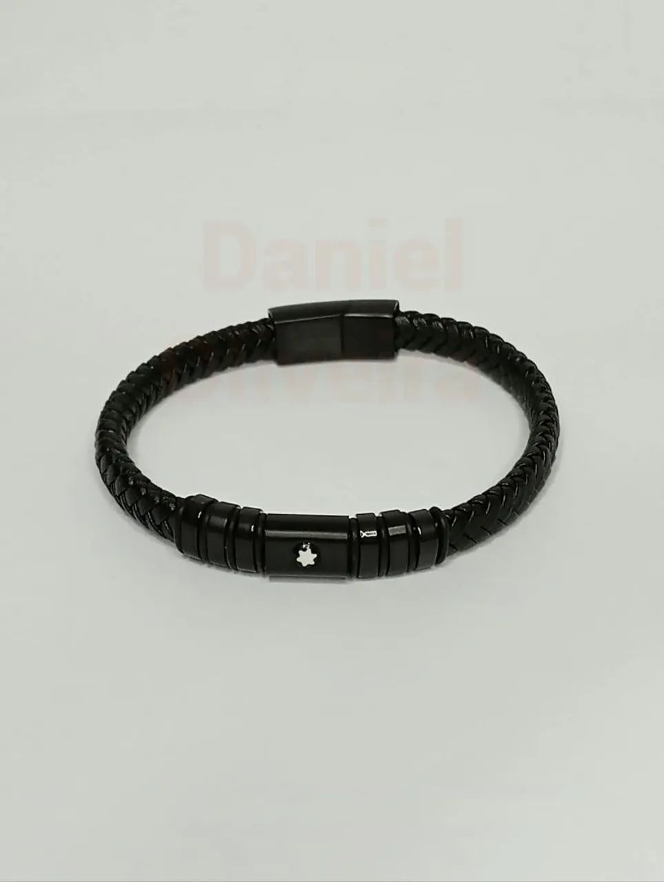 Pulseira de couro Montblanc Preto 