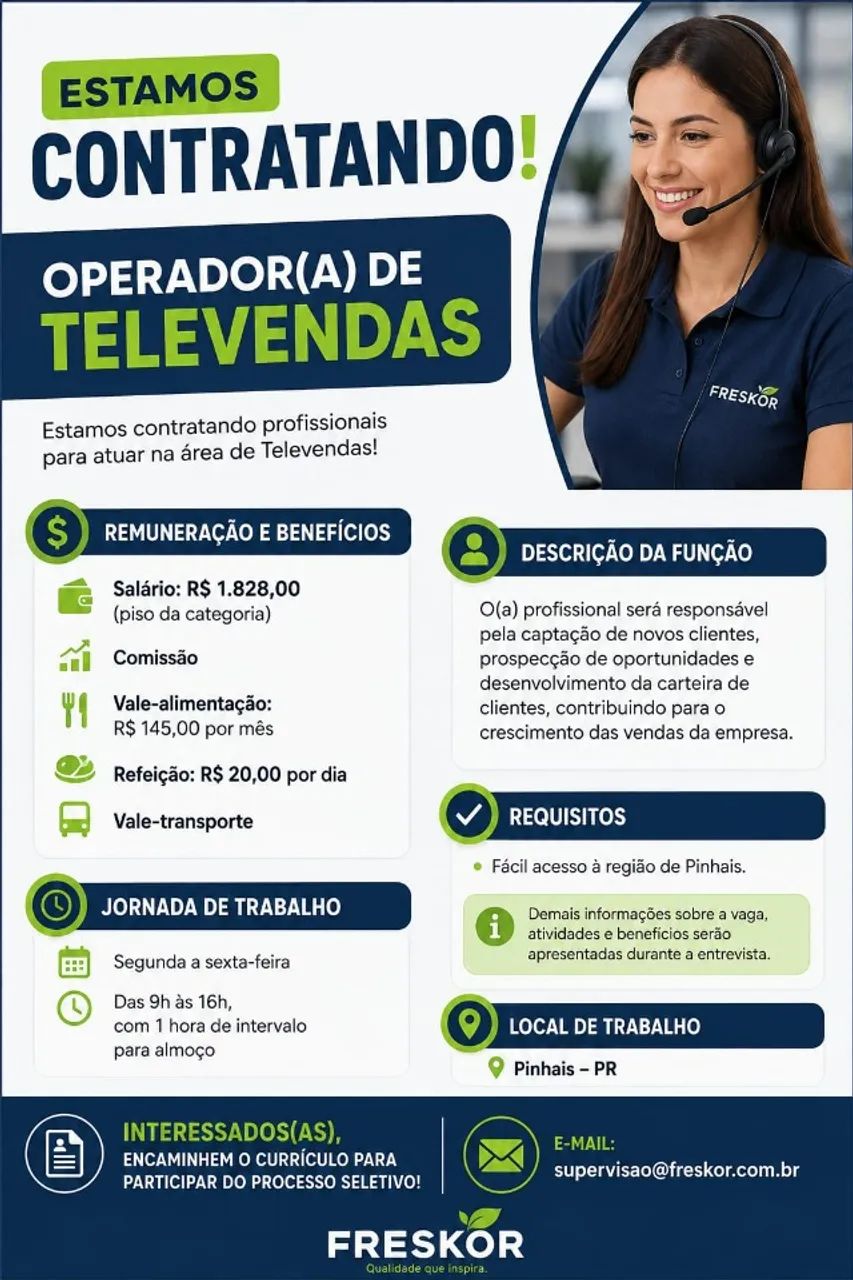 operador de  televendas