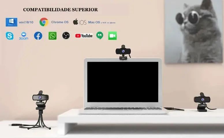 Webcam Fifine K420 HD 1440p 2k com Microfone e Tripé, alta qualidade de imagem - Foto 4
