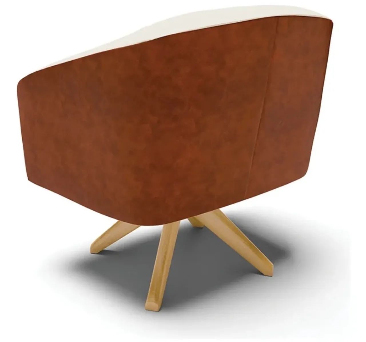 Poltrona giratória couro  - Foto 3