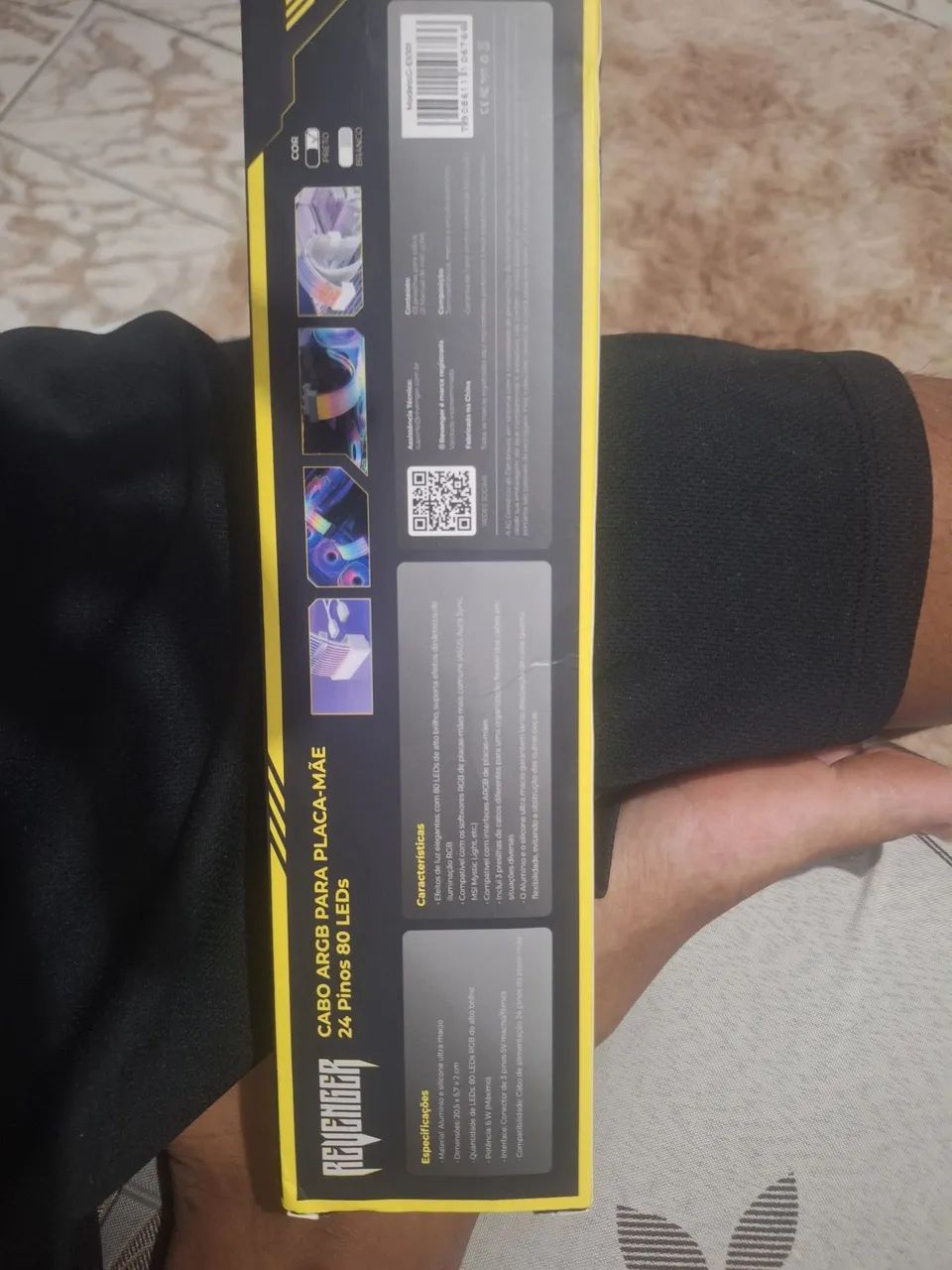 Cabo ARGB para placa mãe 24 pinos 80 LEDs - Foto 4