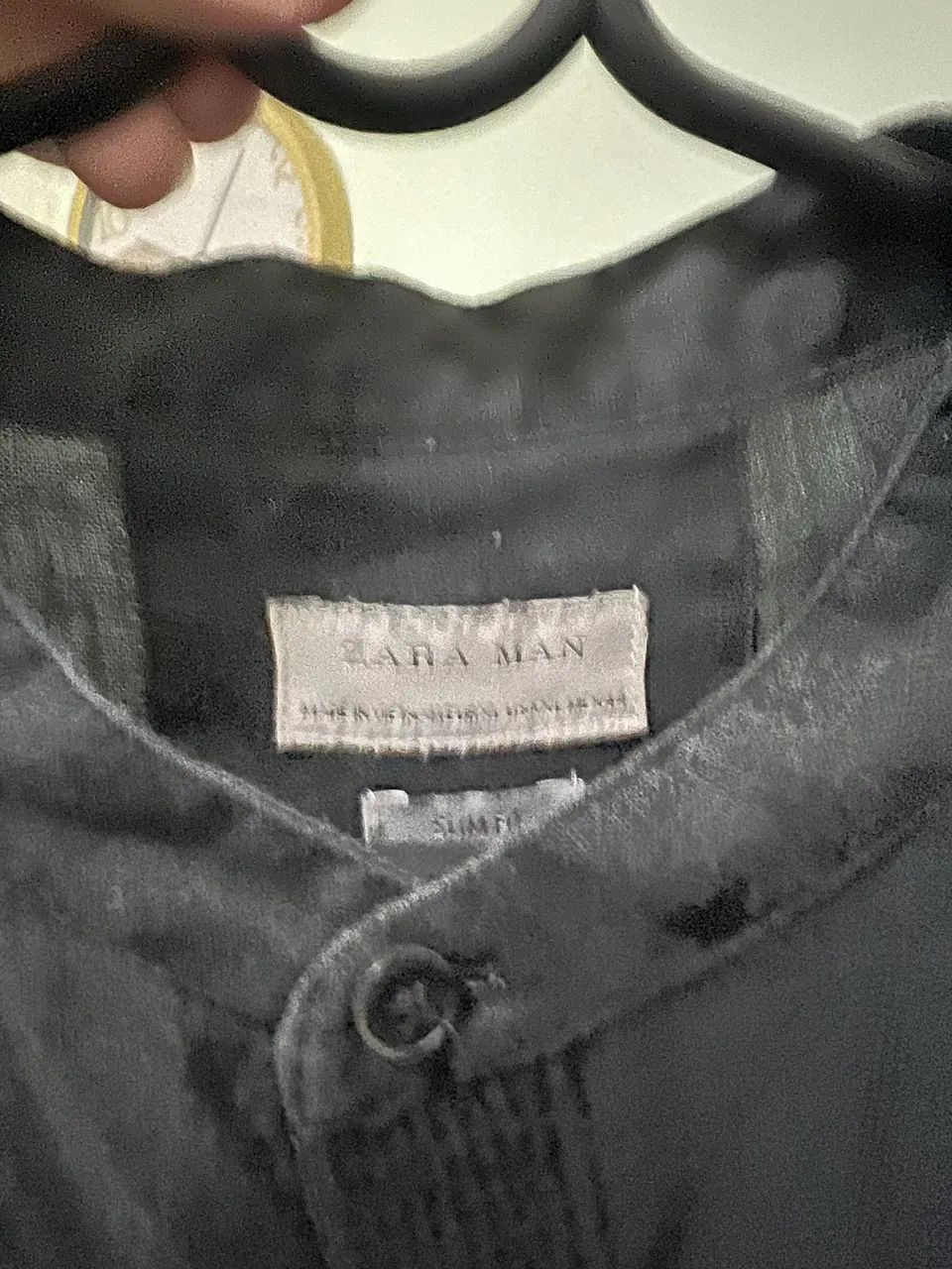 Camisa Zara Man Original - Slim Fit - Preta - Foto 3