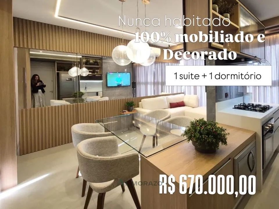 Decorado e Mobiliado, nunca habitado - Zona 07