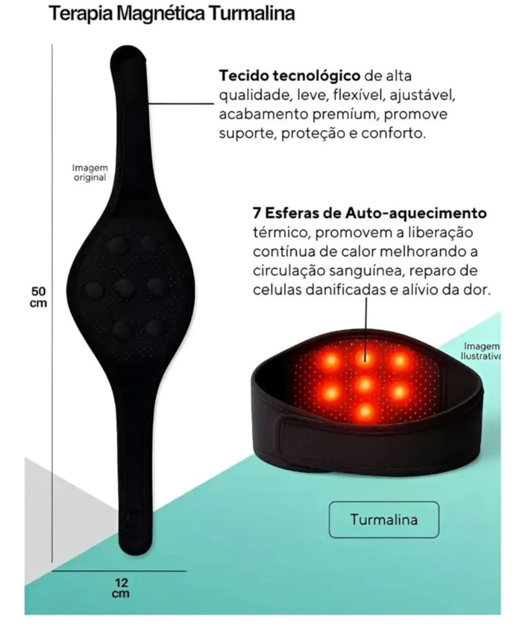 Faixa Cervical Magnética com Turmalina - Foto 4