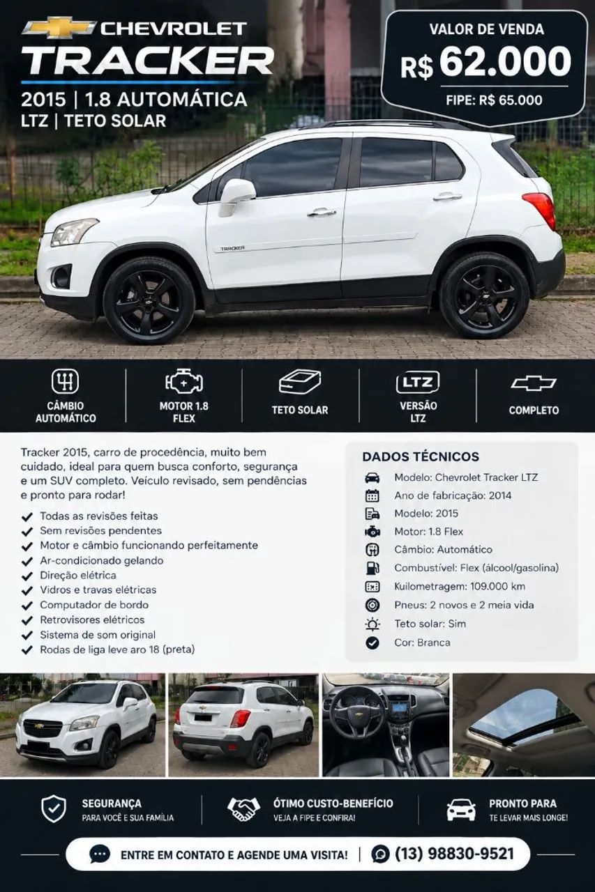 Chevrolet Tracker TRACKER LTZ 1.8 16V Flex 4x2 Aut. 2015