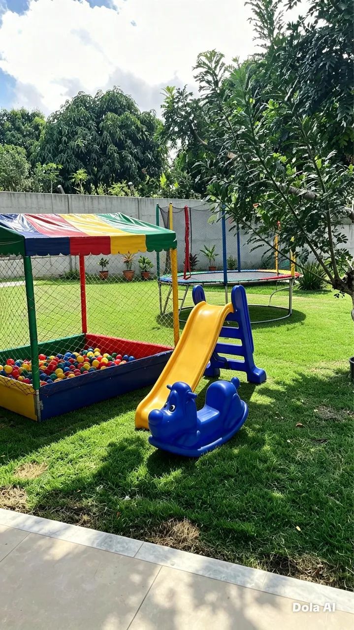 Brinquedos, decoração, filmagem com drone