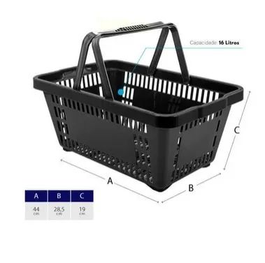 Cesta de Supermercado plástica Compras Mercado - Foto 3