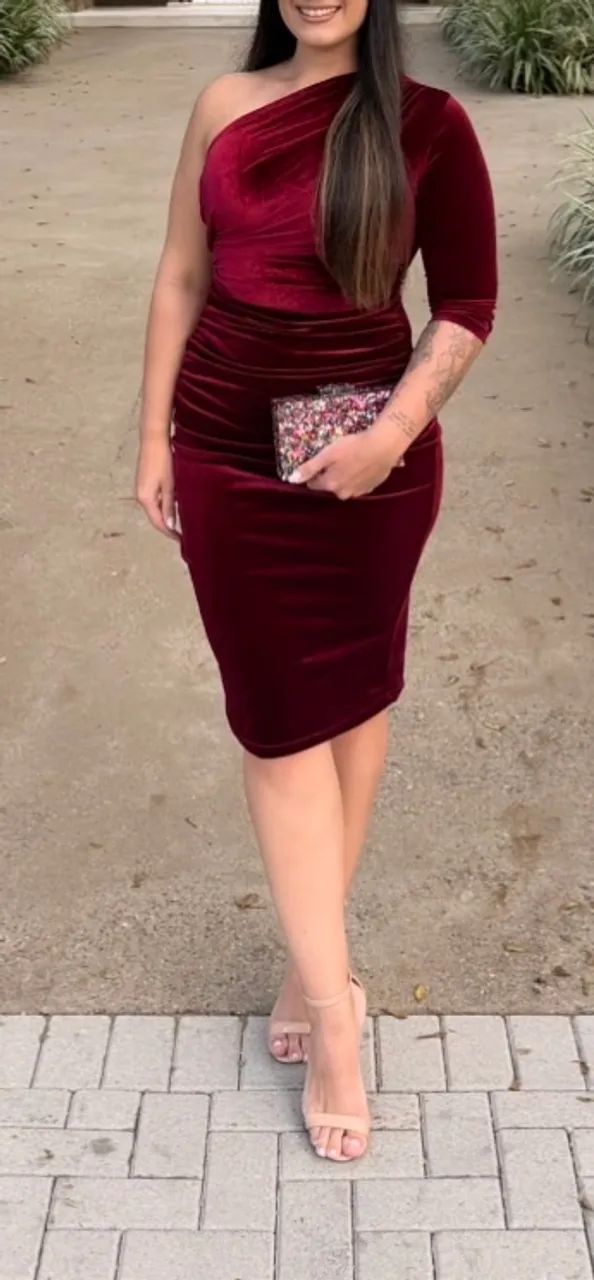 Vestido mídi veludo M/G  - Foto 3