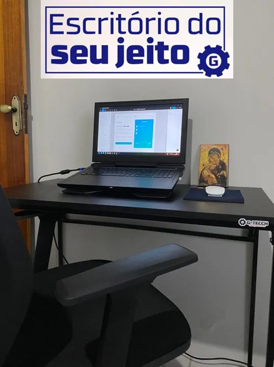 Escrivaninha Industrial NOVA Mesa Multiuso para Notebook Computador Estudo de escritório - Foto 4