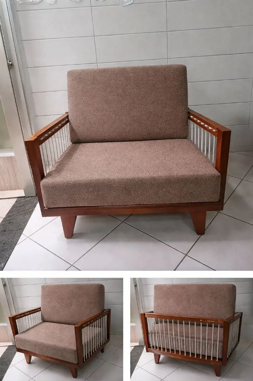 Poltrona Reformada em Madeira - Pronta em 2 Dias - Foto 3