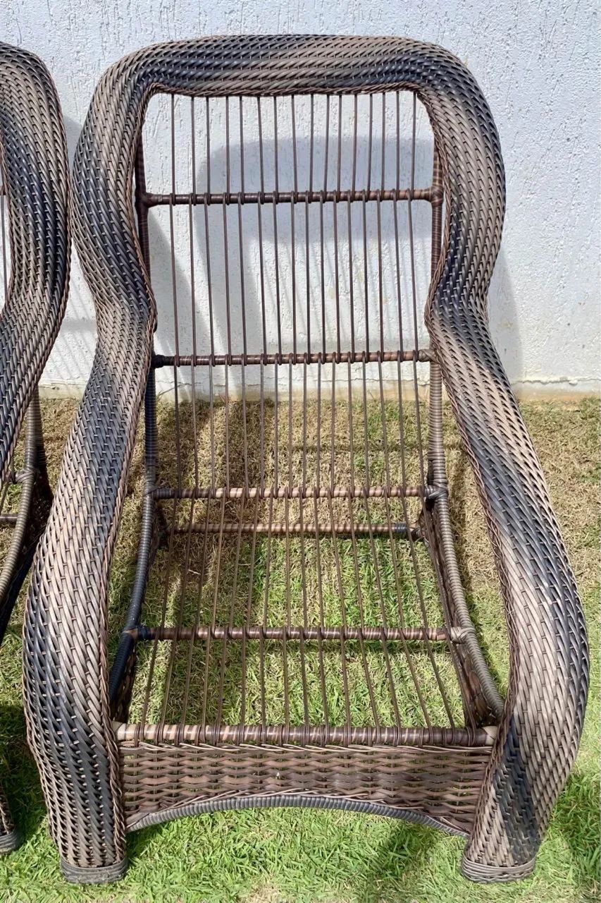 Jogo de cadeiras e mesa em vime  - Foto 2
