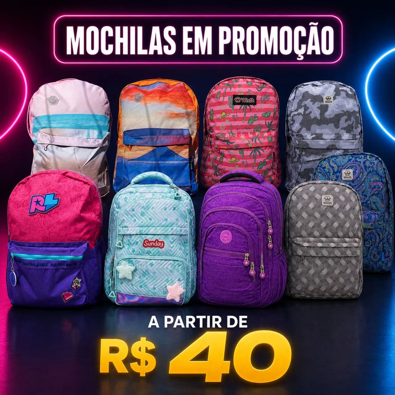 PROMOÇÃO - MOCHILAS Whith