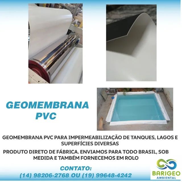 Manta PVC 900 micras Branca p/ Lagos Ornamentais, Praia Artificial, Tanques 5 x 2,70 - Foto 3