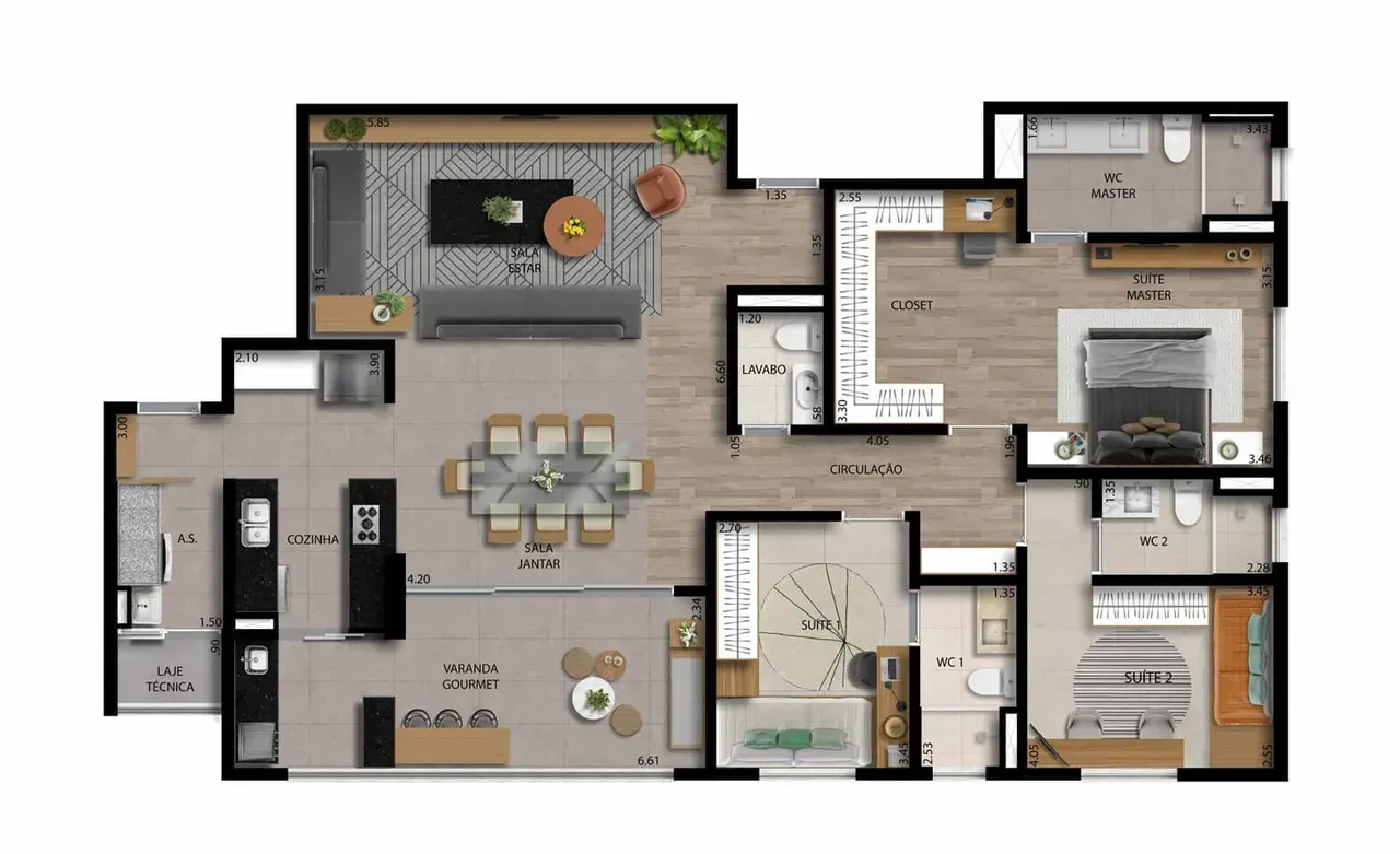 PLANTA 143m²