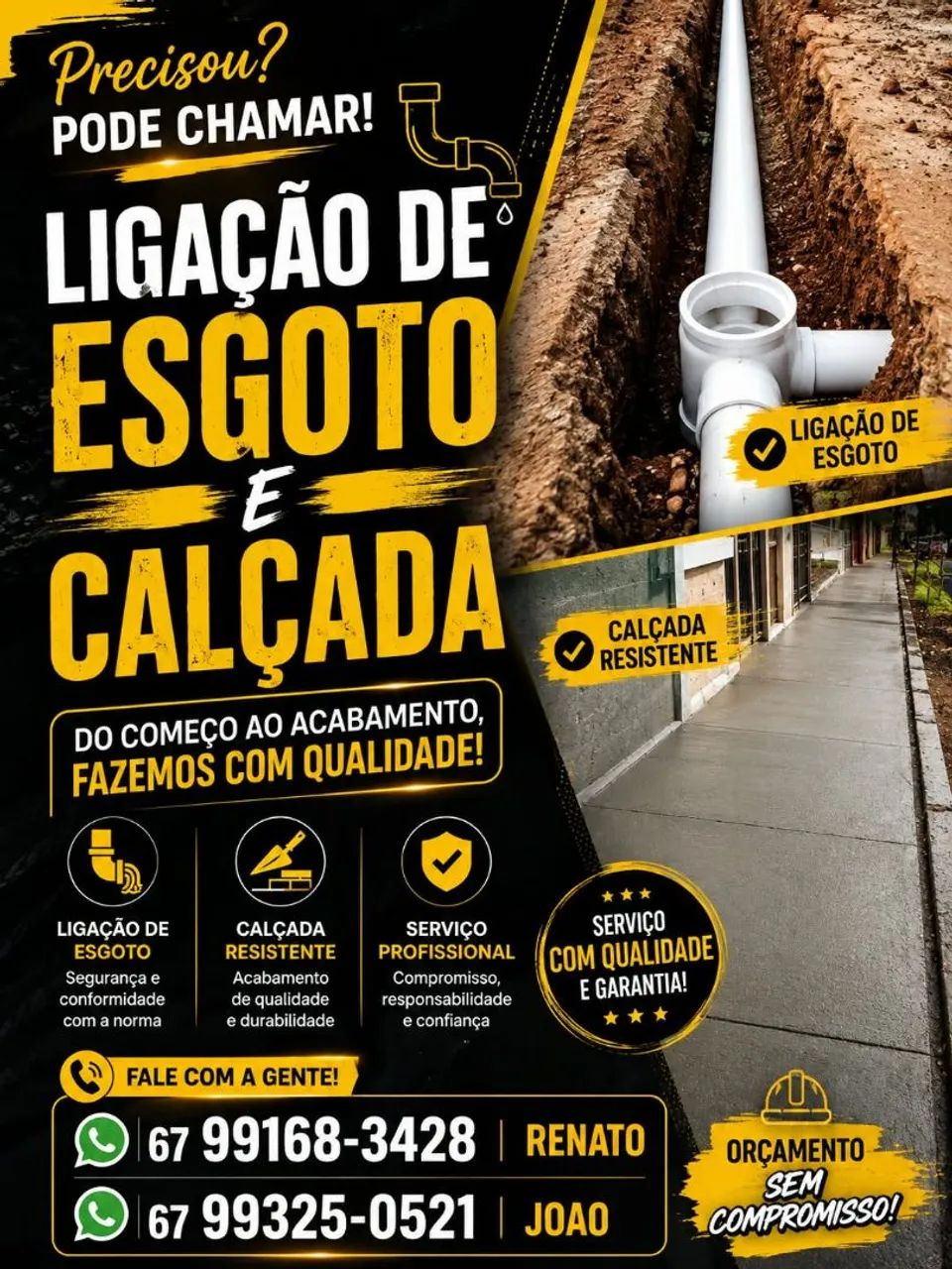 Ligação de esgoto em geral 