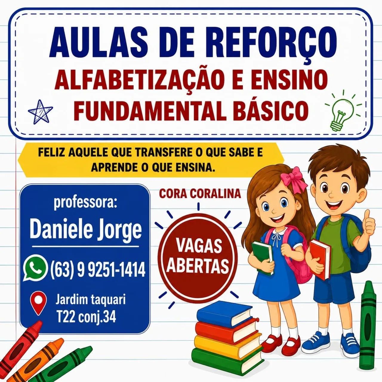 Reforço escolar Tia Danny. - Foto 4