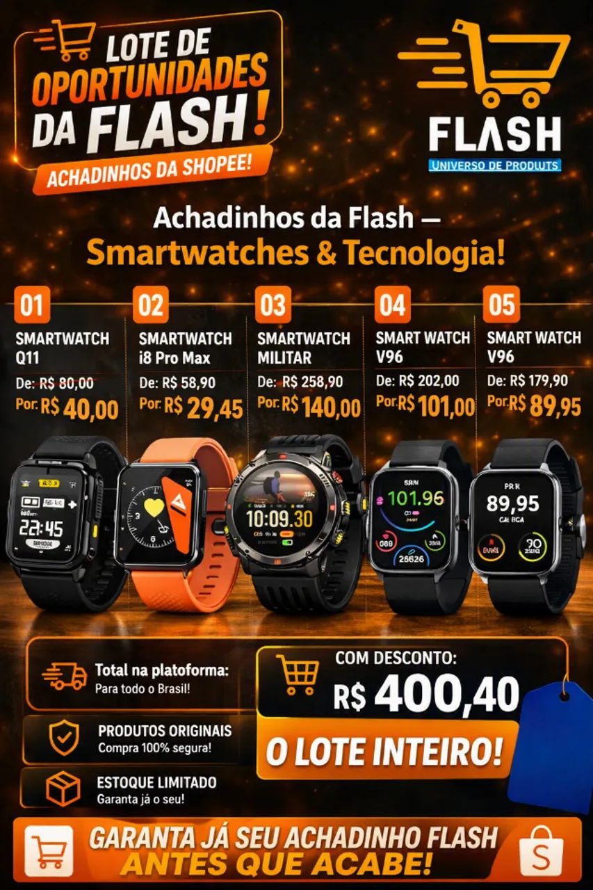 Achadinhos da Flash - Smartwatches & Tecnologia