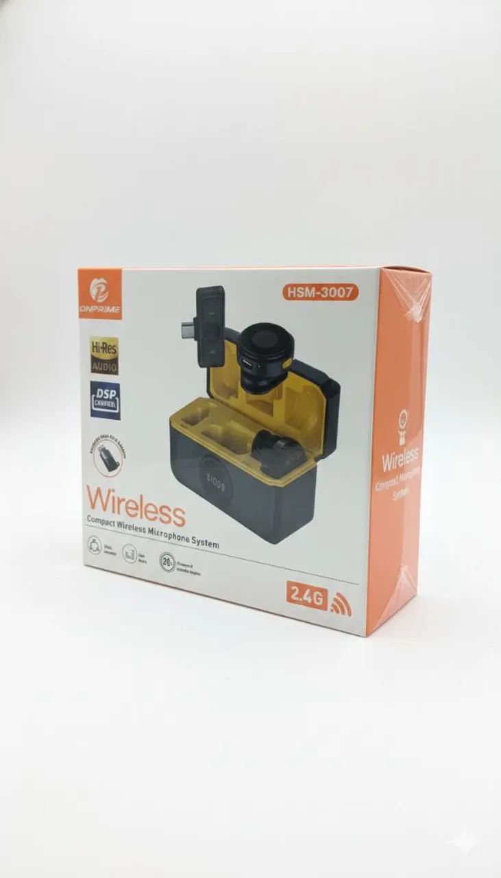 Microfone de Lapela Sem Fio com Case de Carregamento - Profissional - Foto 2