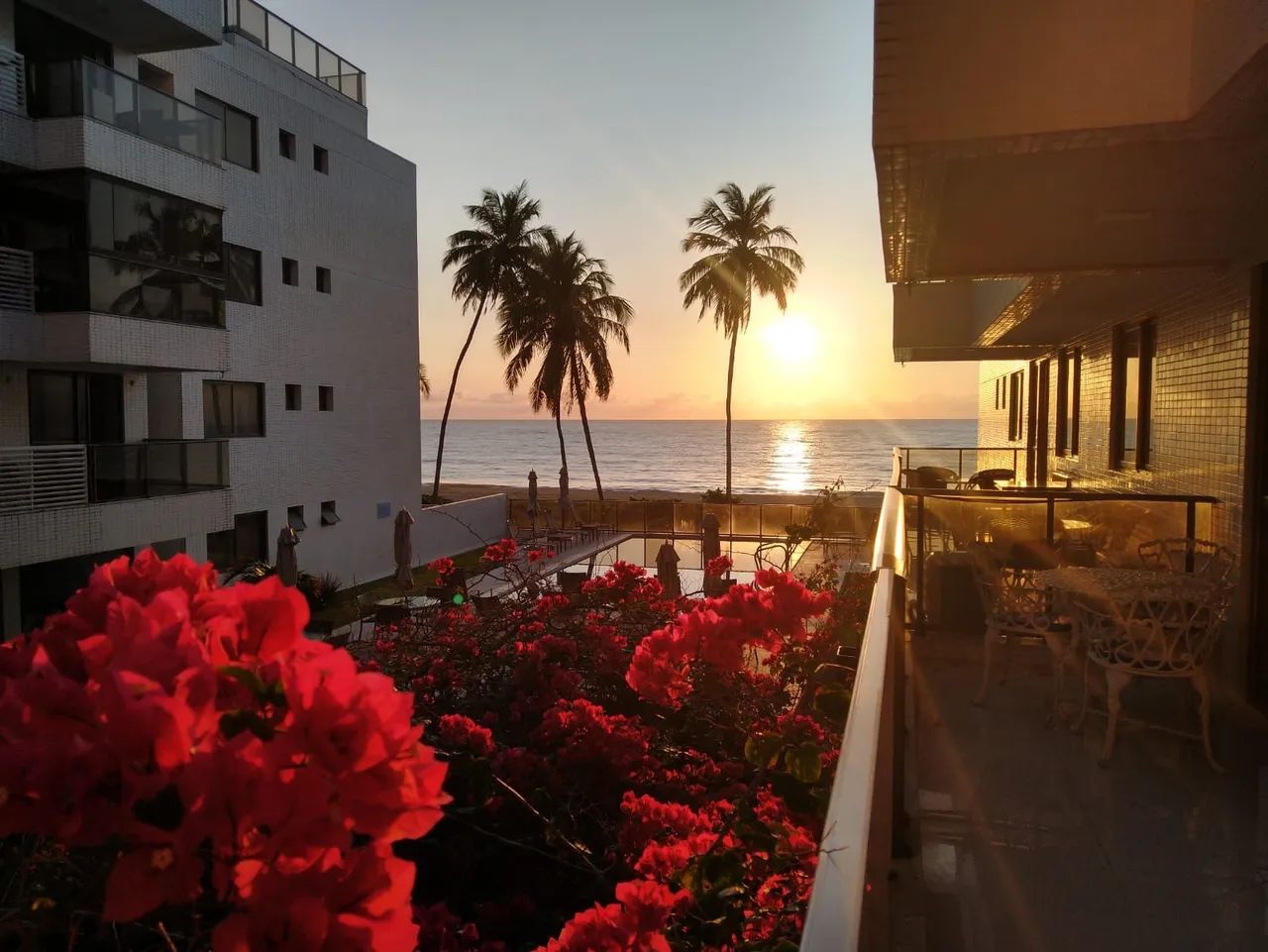 Apartamento pé na areia 