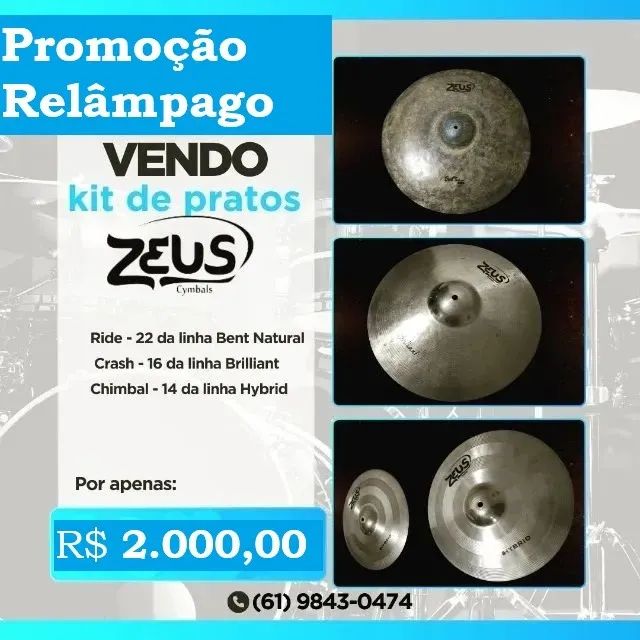 Kit de Pratos Zeus, acompanha bag.