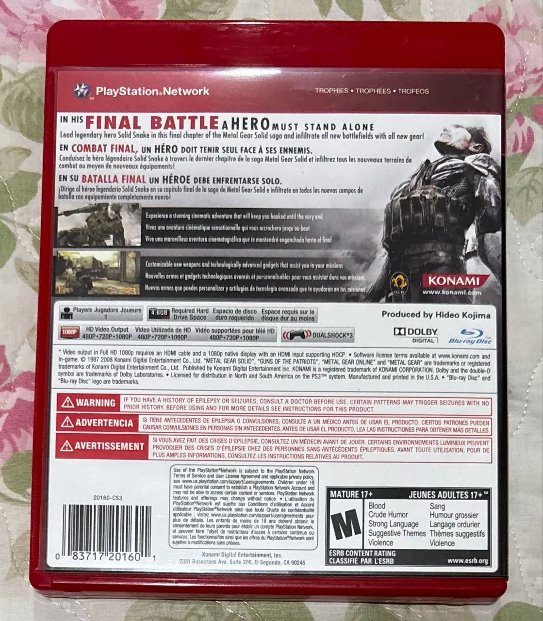 Metal gear Solid 4 - PS3 - Jogado muito pouco  - Foto 2
