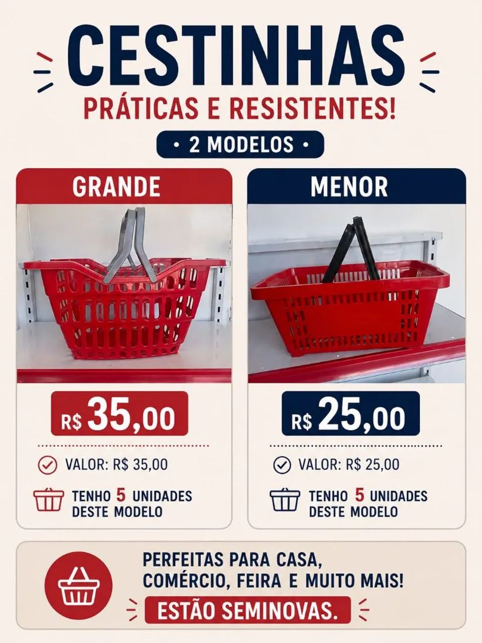 Cestinha para comércio  - Foto 5