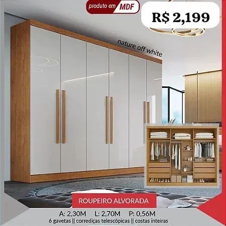 Guarda Roupa Alvorada MDF  - Foto 2