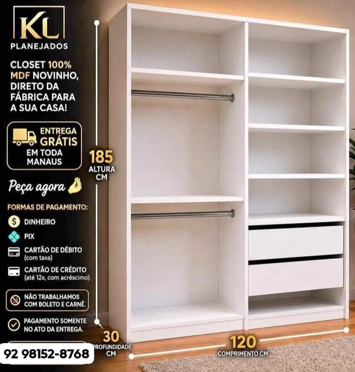 Closet Modelos Novos com preço imperdível 