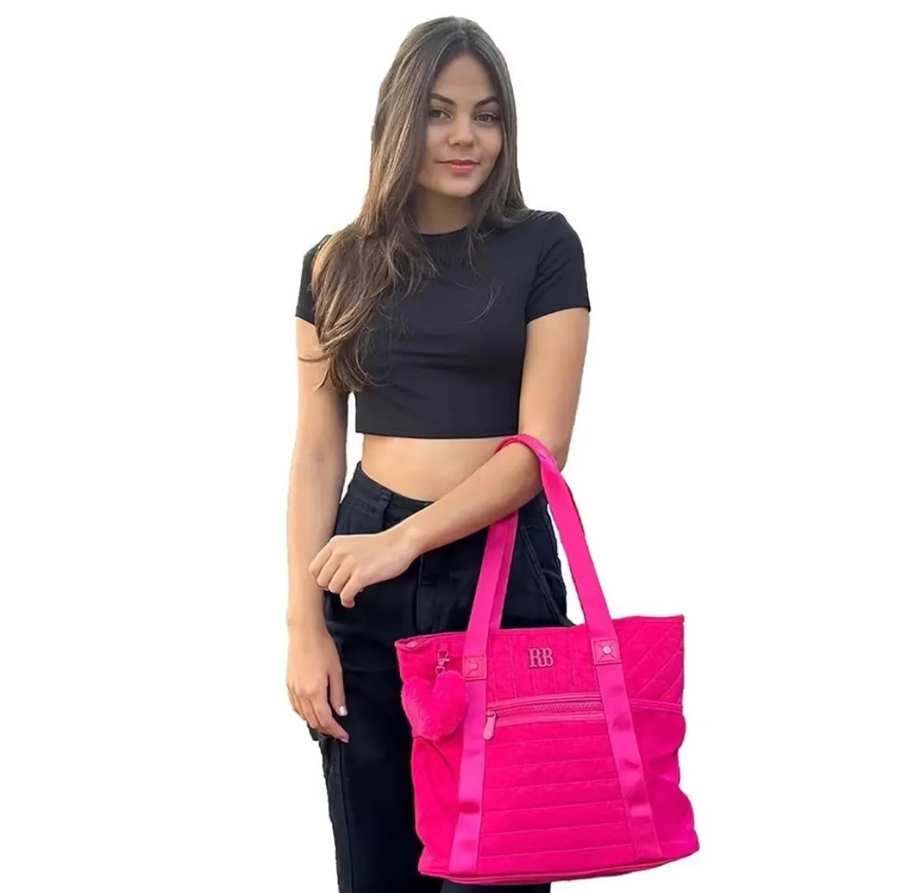 Bolsa Rebeca bombom rosa pink 