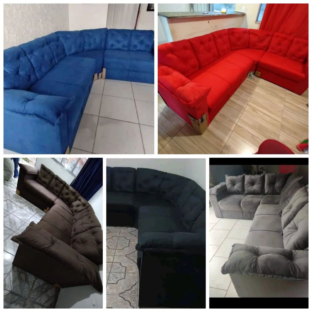 SOFÁ DE CANTO C/ BRAÇO - VÁRIAS CORES 