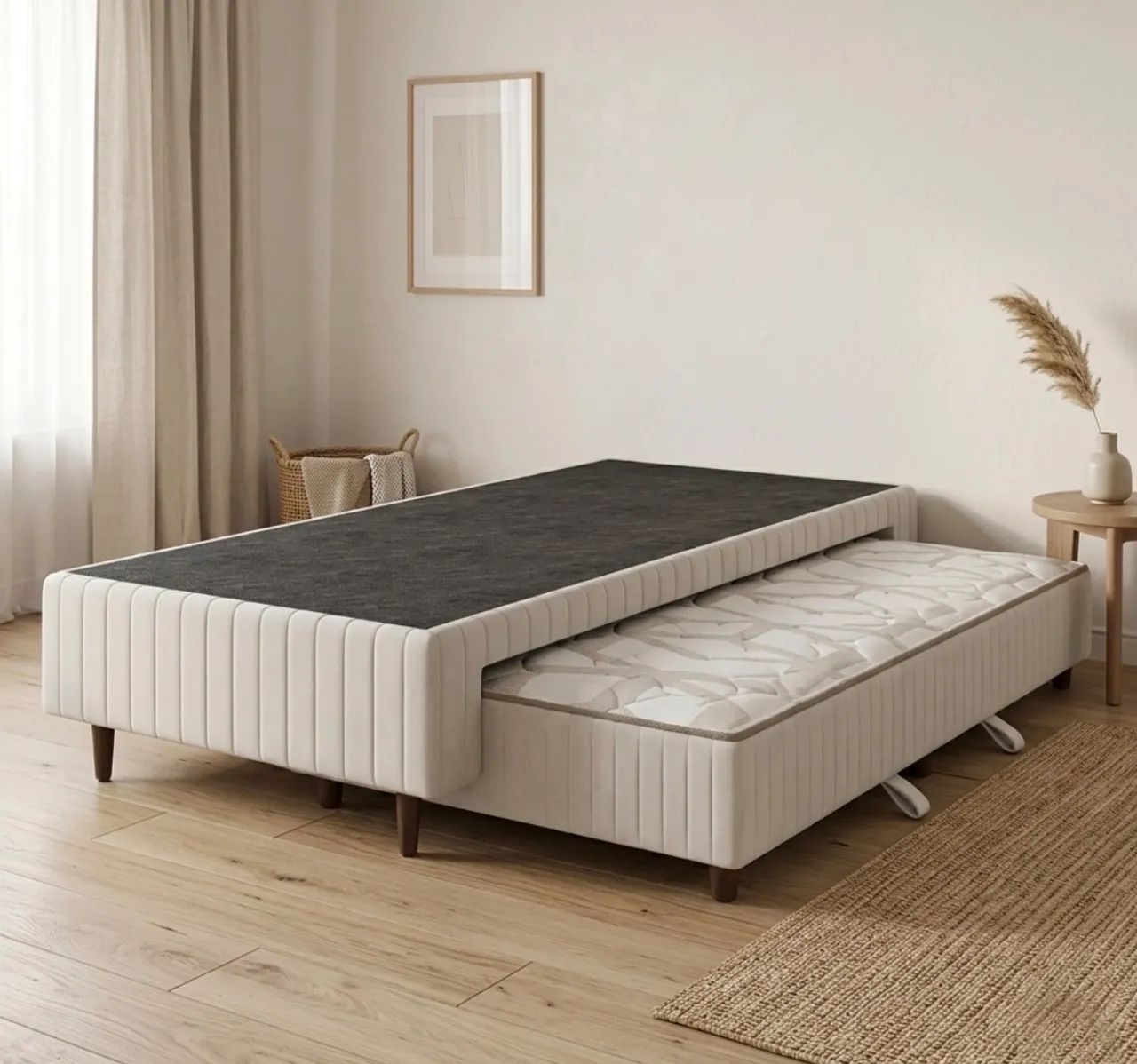 Base Box Solteiro com Cama Auxiliar Super Premium p876