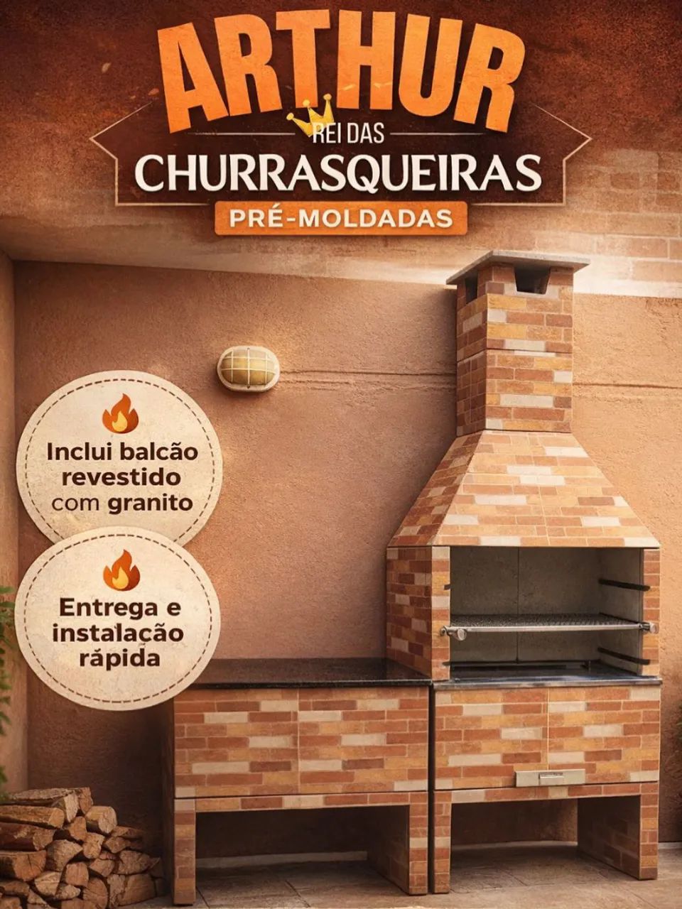 Churrasqueira pré-moldada 