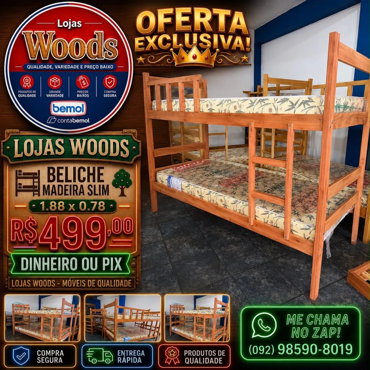Beliche Madeira R$ 499,00 