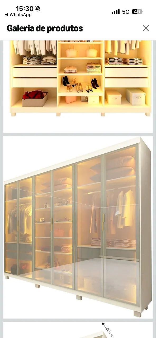 Guarda roupa com led - Foto 2