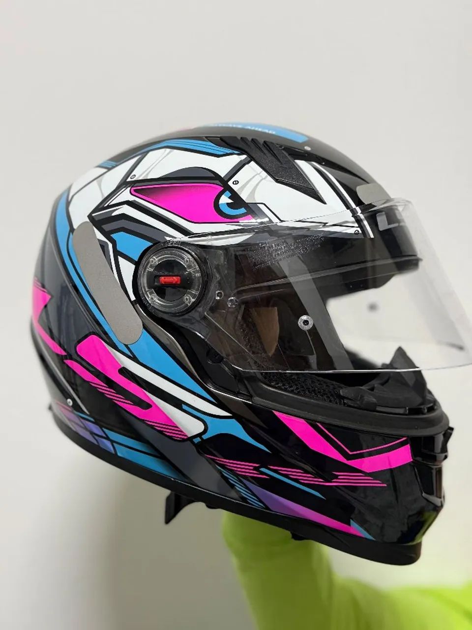 Capacete ls2 xdron rosa e roxo - Foto 3