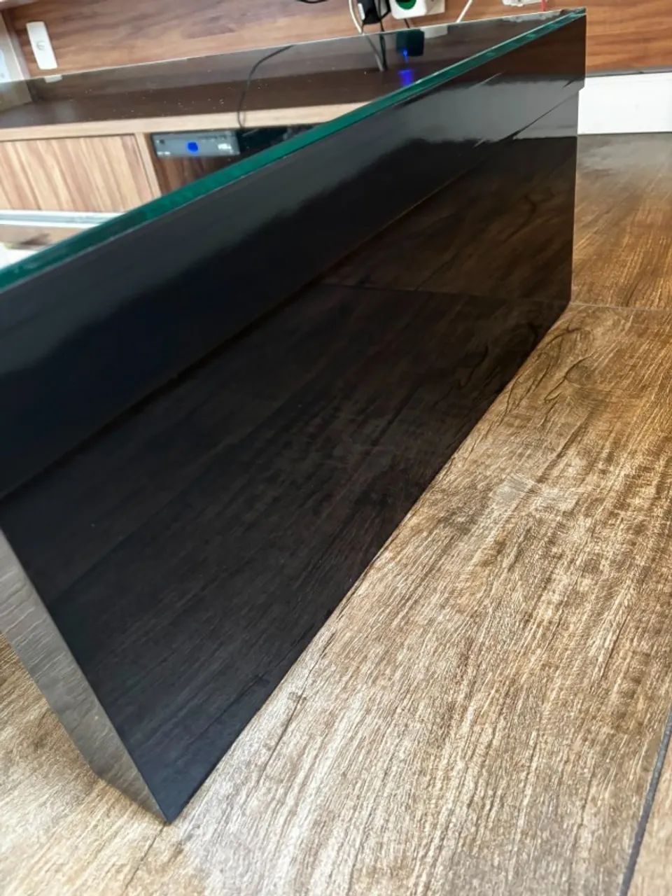 Mesa de Centro Tok&Stok Laqueada Preta + Tampo de Vidro  - Foto 5