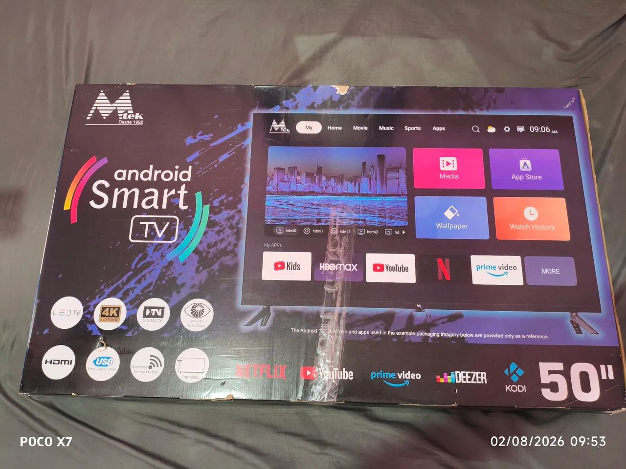 Tv smart 50 polegadas Mtek Nova Lacrado com nota Fiscal , Pix , dinheiro, cartão de cre - Foto 2