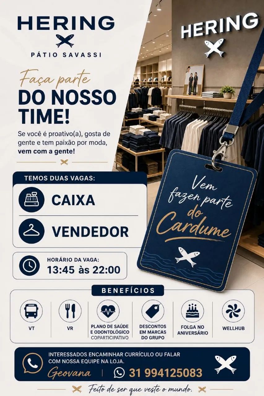 Vagas disponíveis 