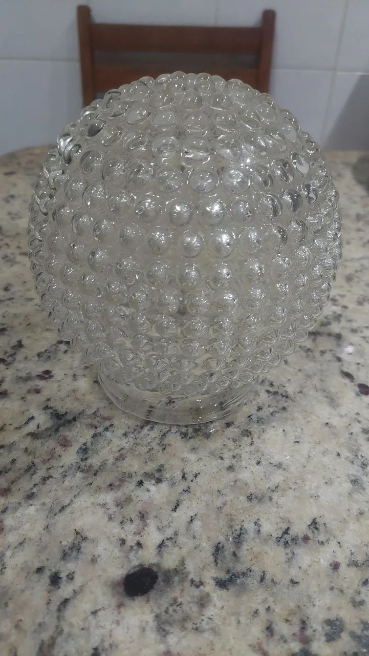 Luminária globo bojo plafon bolinha antigo